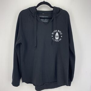 Black Rifle Coffee Company Womens Large Pullover Hoodie Sweatshirt Grunge Goth